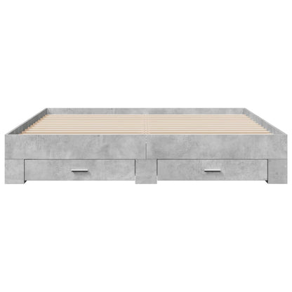 Bed Frame | Concrete Grey | Engineered wood, Plywood | Super King