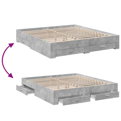 Bed Frame | Concrete Grey | Engineered wood, Plywood | Super King