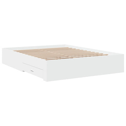 Bed Frame | White | Engineered Wood | Double | Bed Frame | Rectangular