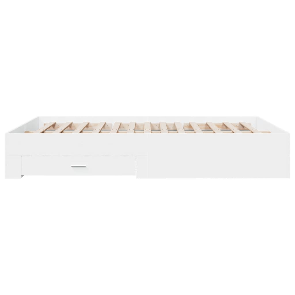 Bed Frame | White | Engineered Wood | Double | Bed Frame | Rectangular