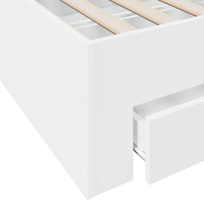 Bed Frame | White | Engineered Wood | Double | Bed Frame | Rectangular