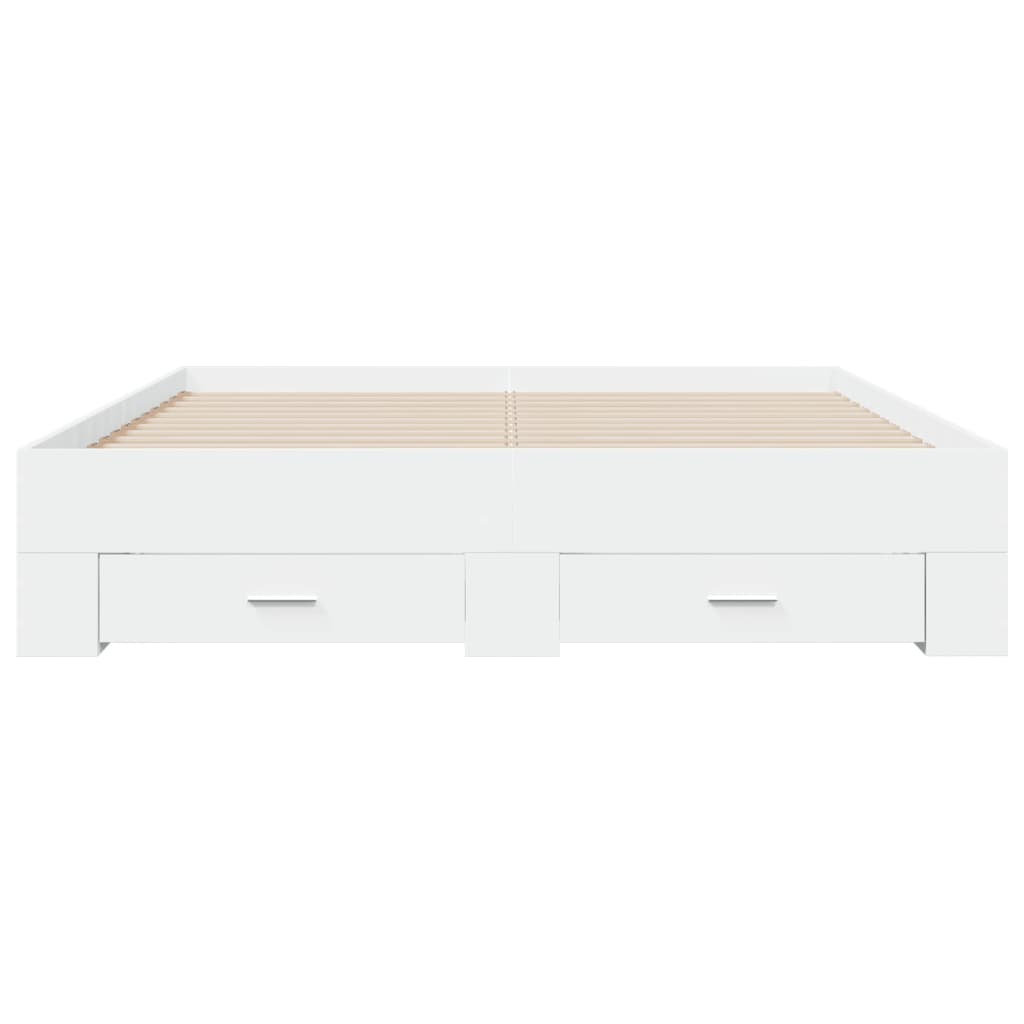 Bed Frame | White | Engineered wood and plywood | King Size | Bed Frame