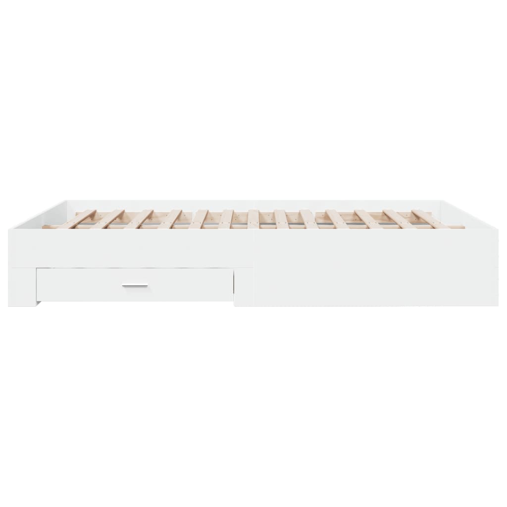 Bed Frame | White | Engineered wood and plywood | King Size | Bed Frame