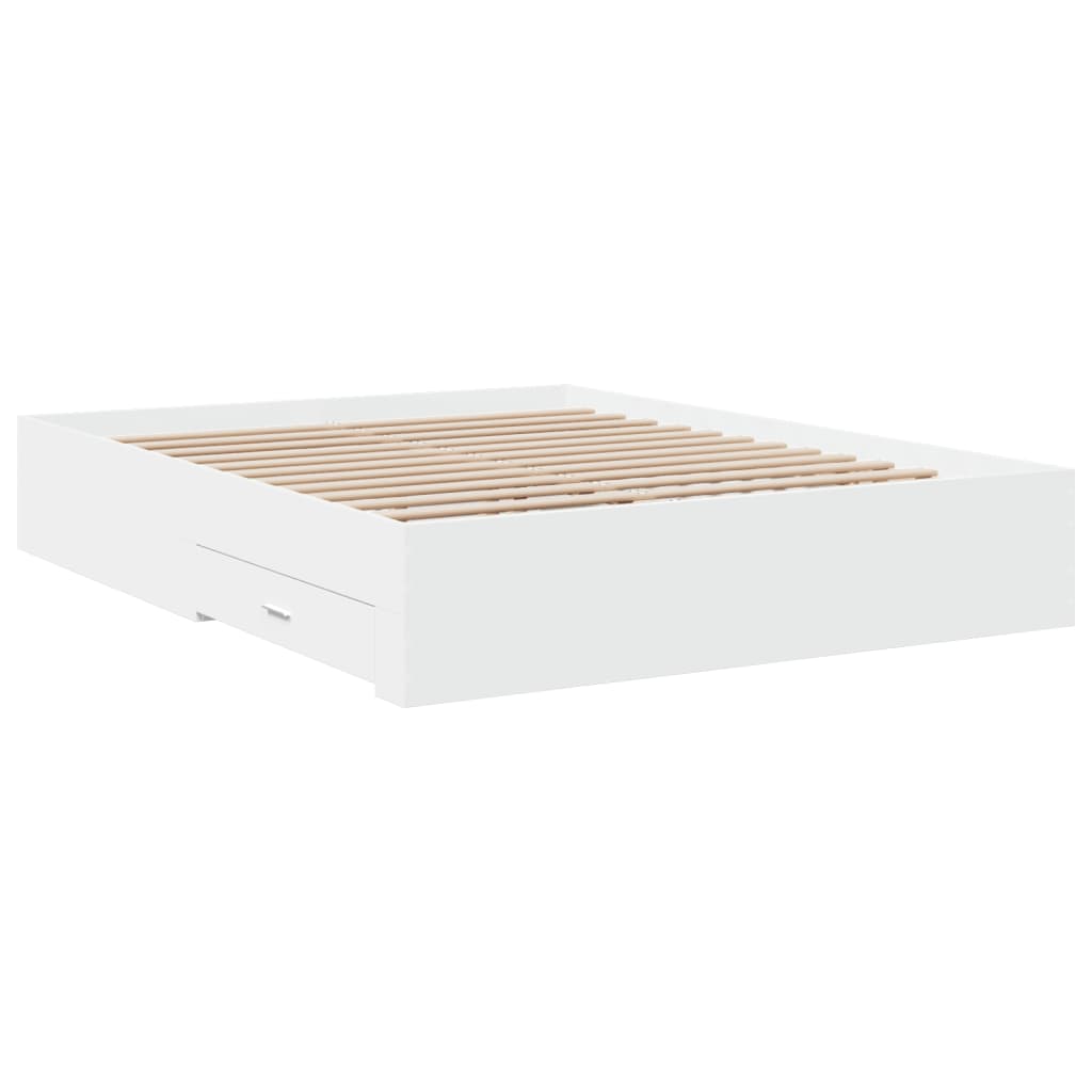 Bed Frame | White | Engineered wood and plywood | King Size | Bed Frame
