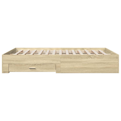 Bed Frame | Sonoma oak | Engineered wood | King Size | Bed Frame