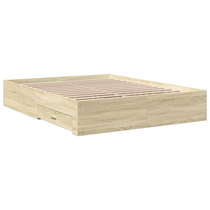 Bed Frame | Sonoma oak | Engineered wood | King Size | Bed Frame