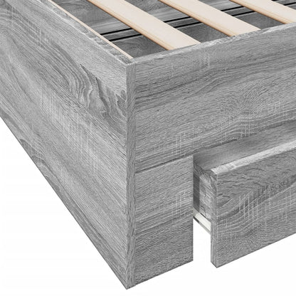 Bed Frame | Grey Sonoma | Engineered wood | King | Bed Frame