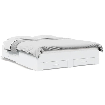 Bed Frame | White | Engineered wood, Plywood | Double | Bed Frame