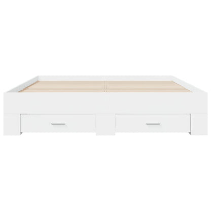 Bed Frame | White | Engineered wood, Plywood | Double | Bed Frame