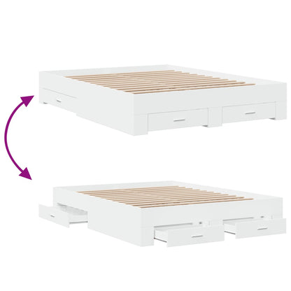 Bed Frame | White | Engineered wood, Plywood | Double | Bed Frame