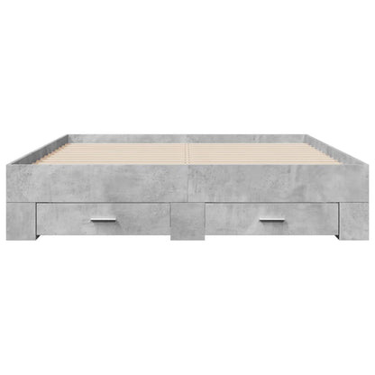 Bed Frame | Concrete Grey | Engineered wood | Double | Bed Frame