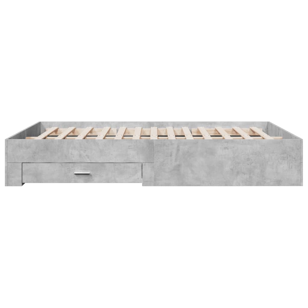 Bed Frame | Concrete Grey | Engineered wood | Double | Bed Frame