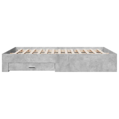 Bed Frame | Concrete Grey | Engineered wood | Double | Bed Frame