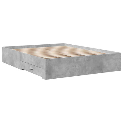 Bed Frame | Concrete Grey | Engineered wood | Double | Bed Frame