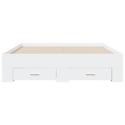 Bed Frame | White | Engineered wood, Plywood | Double | Bed Frame