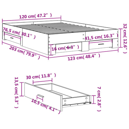 Bed Frame | Concrete Grey | Engineered Wood, Plywood | Double | Bed Frame