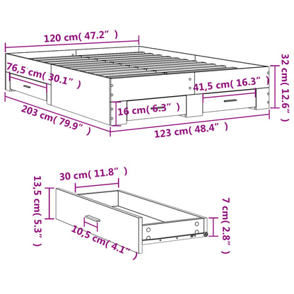 Bed Frame | Smoked Oak | Engineered Wood | Double Bed | Bed Frame