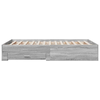 Bed Frame | Grey Sonoma | Engineered wood, Plywood | Double | Bed Frame