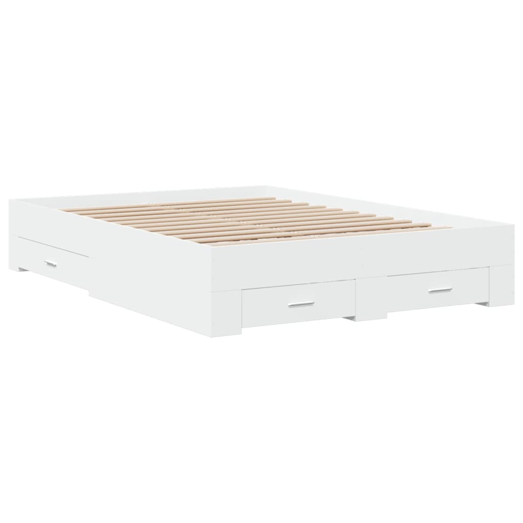 Bed Frame | White | Engineered wood, Plywood | Double | Bed Frame