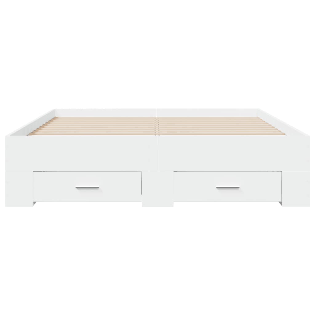 Bed Frame | White | Engineered wood, Plywood | Double | Bed Frame