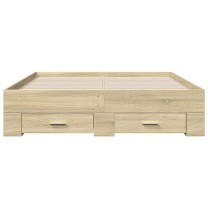 Bed Frame | Sonoma oak | Engineered wood | Double | Bed Frame