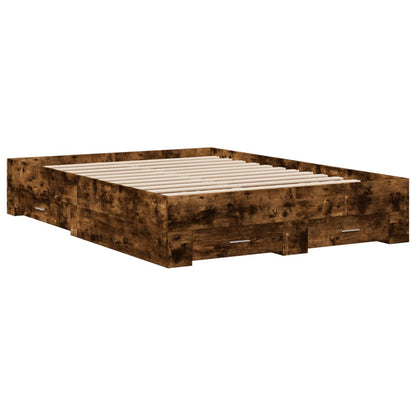 Bed Frame | Smoked Oak | Engineered Wood | Double | Bed Frame