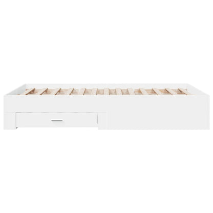 Bed Frame | White | Engineered wood, Plywood | 135x190 cm | Bed Frame