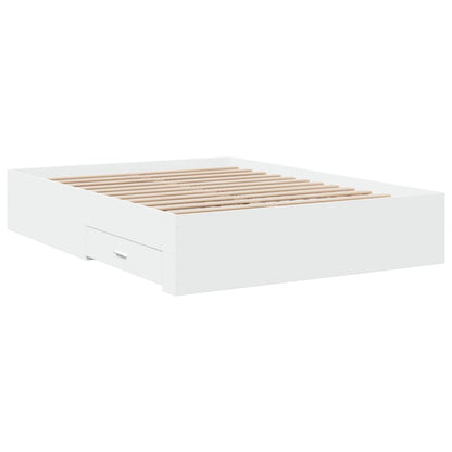 Bed Frame | White | Engineered wood, Plywood | 135x190 cm | Bed Frame