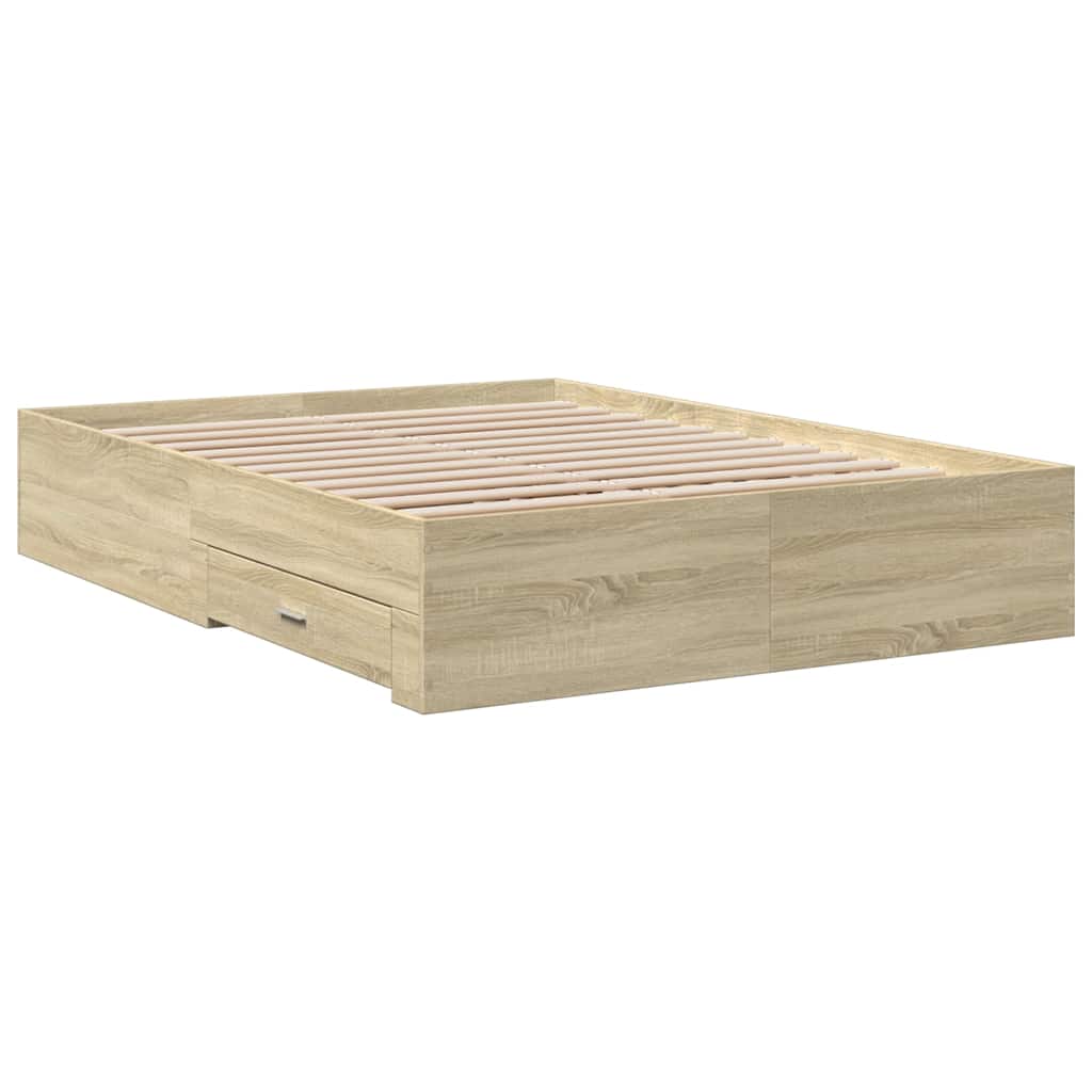 Bed Frame | Sonoma Oak | Engineered Wood | Double | Bed Frame