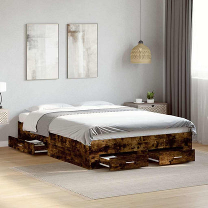 Bed Frame | Smoked Oak | Engineered Wood, Plywood | Double | Bed Frame