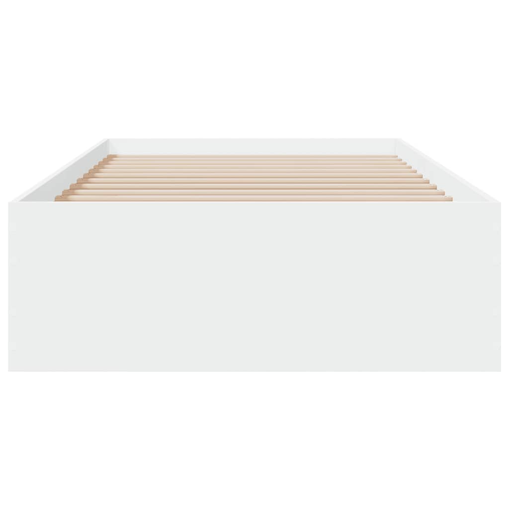 Bed Frame with Drawers without Mattress White 100x200 cm