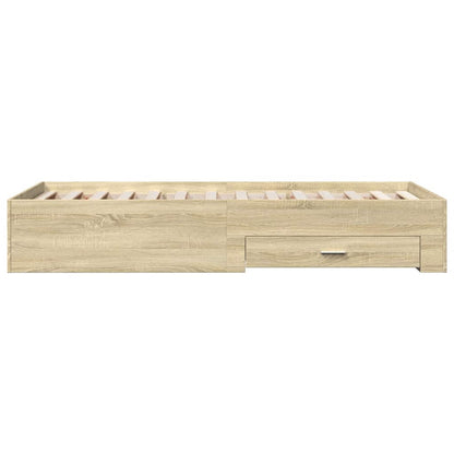 Bed Frame | Sonoma oak | Engineered wood | 100x200 cm | Bed Frame