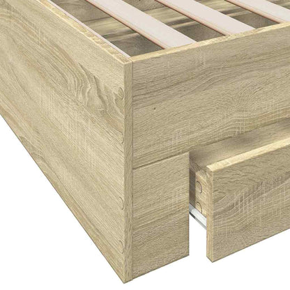 Bed Frame | Sonoma oak | Engineered wood | 100x200 cm | Bed Frame