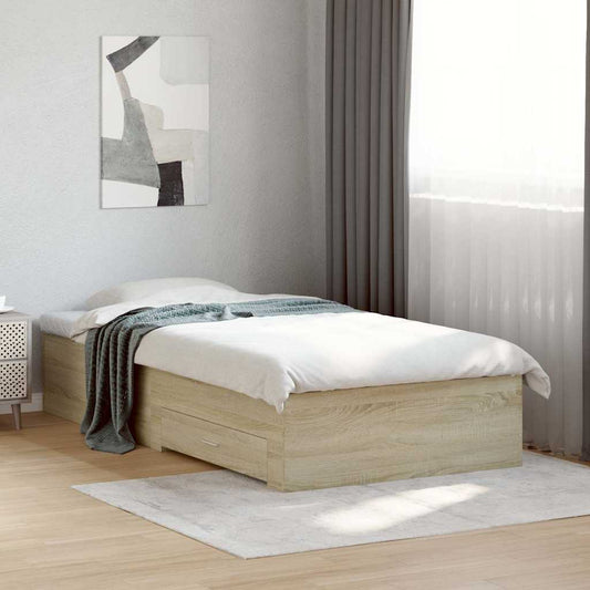 Bed Frame | Sonoma oak | Engineered wood | 100x200 cm | Bed Frame