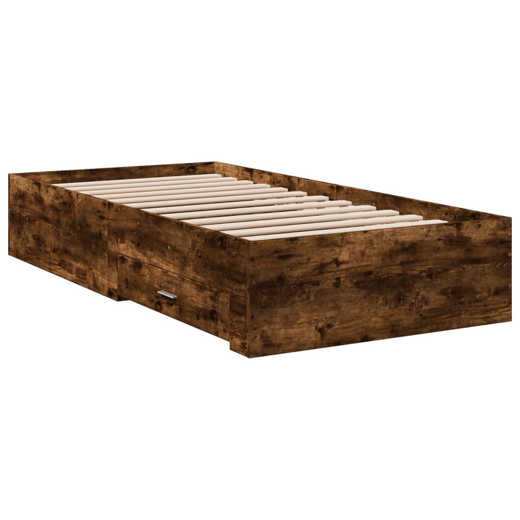 Bed Frame | Smoked oak | Engineered wood and Plywood | Single | Bed Frame