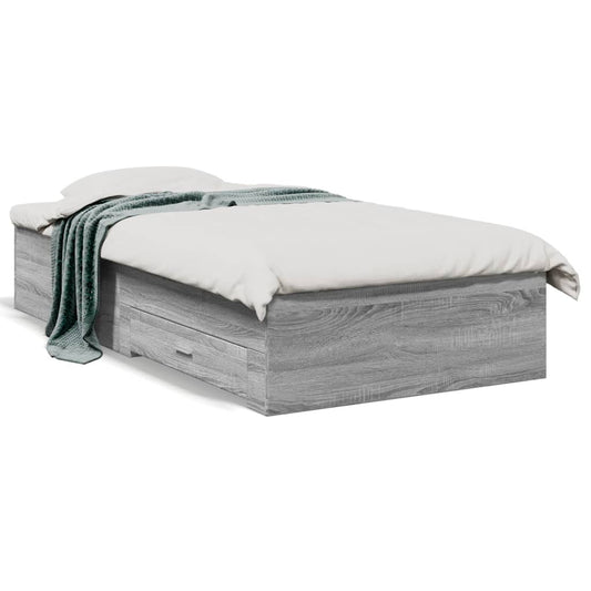 Bed Frame | Grey Sonoma | Engineered Wood | Single | Bed Frame