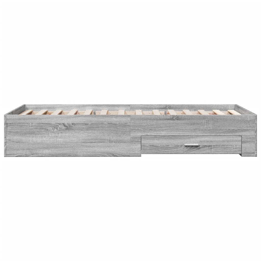 Bed Frame | Grey Sonoma | Engineered Wood | Single | Bed Frame