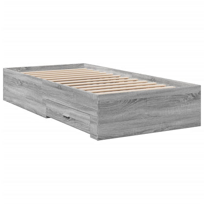 Bed Frame | Grey Sonoma | Engineered Wood | Single | Bed Frame