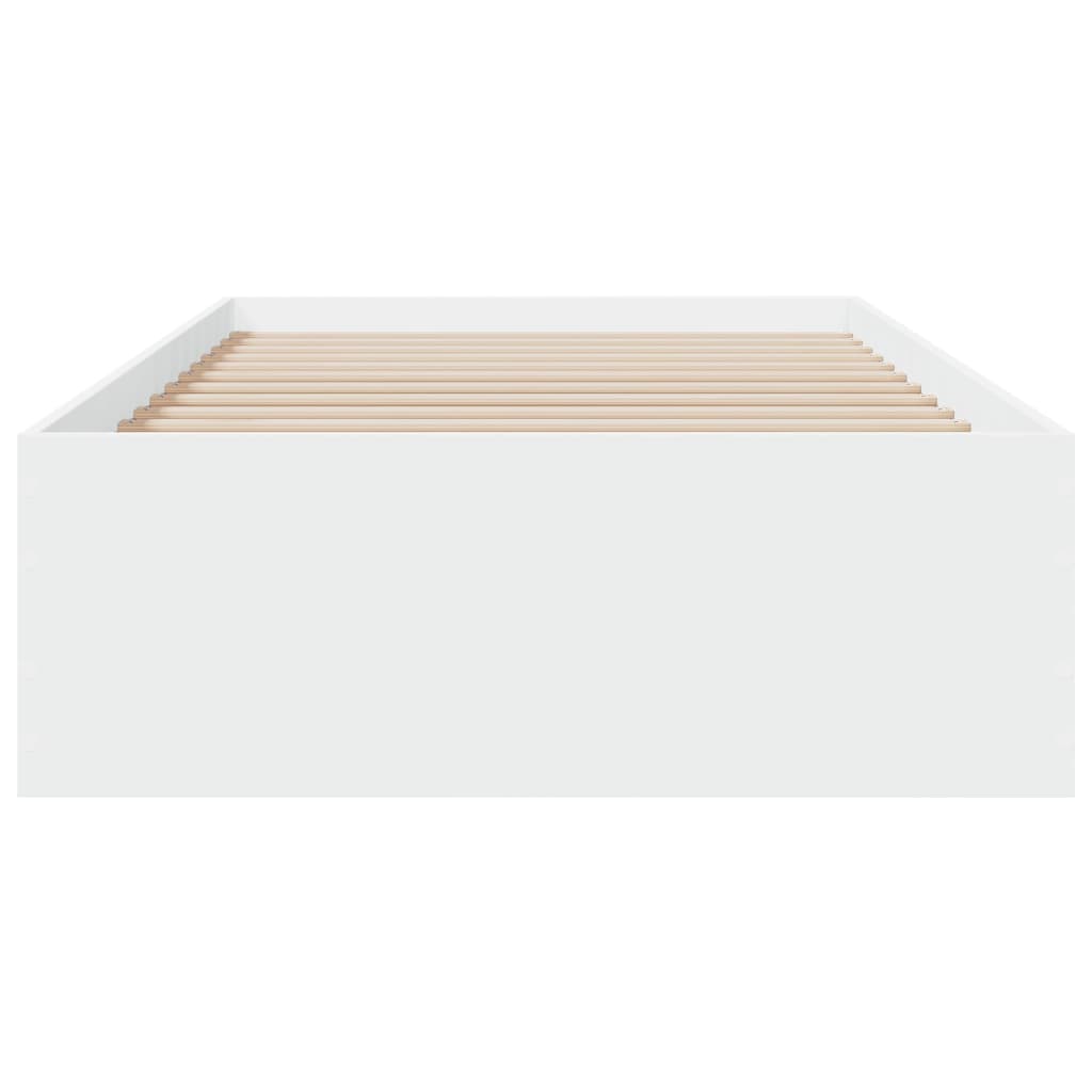 Bed Frame with Drawers without Mattress White 90x200 cm