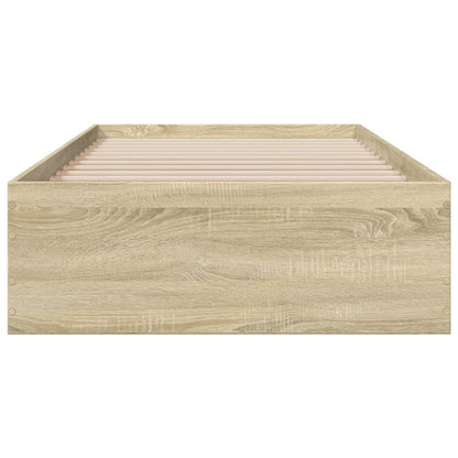 Bed Frame | Sonoma Oak | Engineered Wood, Plywood | 90x200 cm | Bed Frame