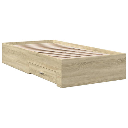 Bed Frame | Sonoma Oak | Engineered Wood, Plywood | 90x200 cm | Bed Frame