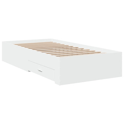 Bed Frame | White | Engineered wood | Single | Bed Frame | Rectangular