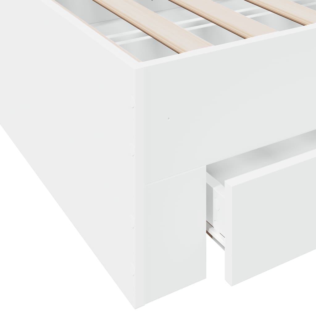 Bed Frame | White | Engineered wood | Single | Bed Frame | Rectangular