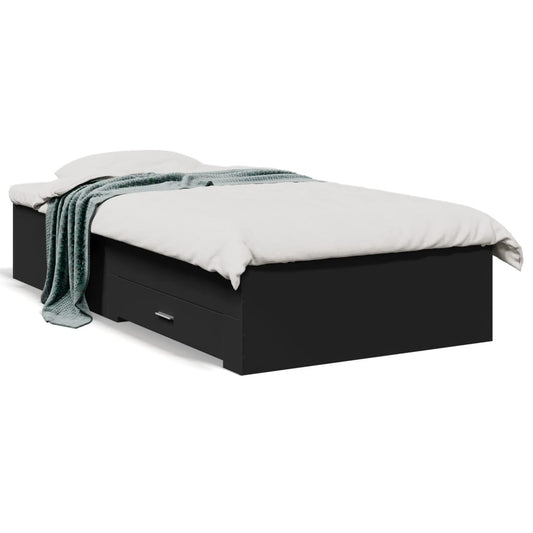 Bed Frame | Black | Engineered wood | Small Single | Bed Frame