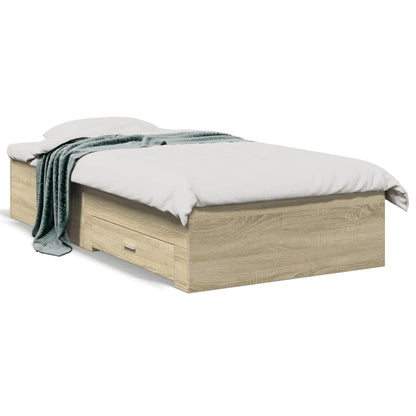 Bed Frame | Sonoma Oak | Engineered Wood | 75x190 cm Small Single