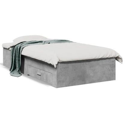 Bed Frame | Concrete Grey | Engineered wood, Plywood | Small Single