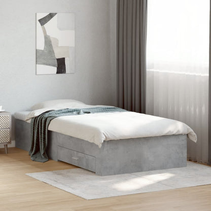 Bed Frame | Concrete Grey | Engineered wood, Plywood | Small Single