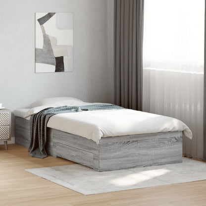 Bed Frame | Grey Sonoma | Engineered wood | Small Single | Bed Frame