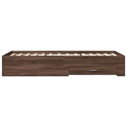 Bed Frame | Brown Oak | Engineered Wood, Plywood | Small Single