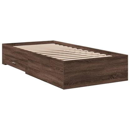 Bed Frame | Brown Oak | Engineered Wood, Plywood | Small Single